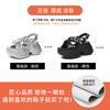 SJN9131-25 Showing feet Small man thick-soled heightening sandals Women's summer new rhinestone muffin Roman shoes