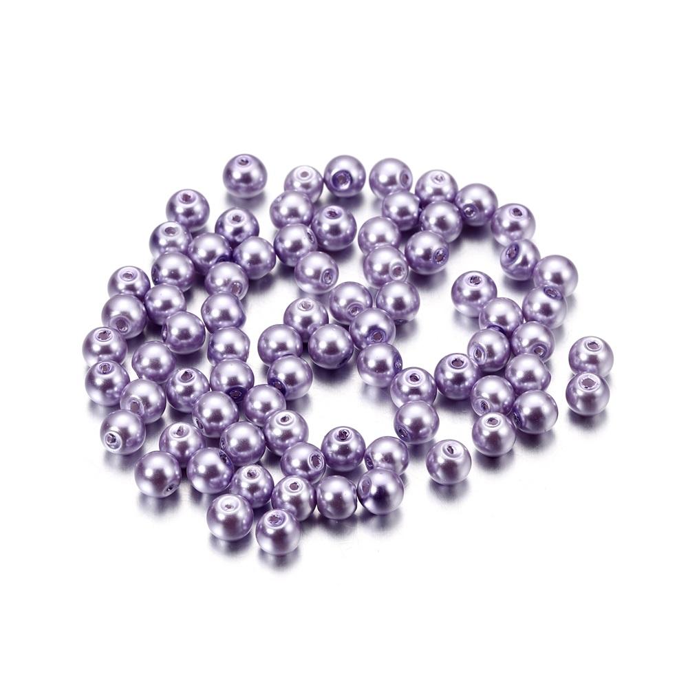 50-100Pcs 4/6/8mm Round Glass Bead Imitation Pearl Beads for DIY Earrings Necklace Jewelry Making Findings Accessories