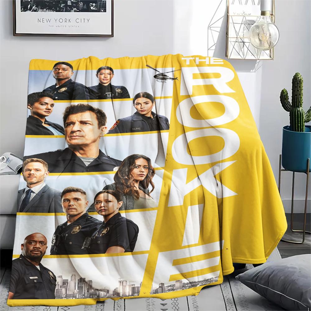 

The Rookie,pattern Flannel Blanket, High quality Comfortable for All Seasons, Home Decor, Warmth and Comfort, Perfect for Gifts. 80cm x 120cm
