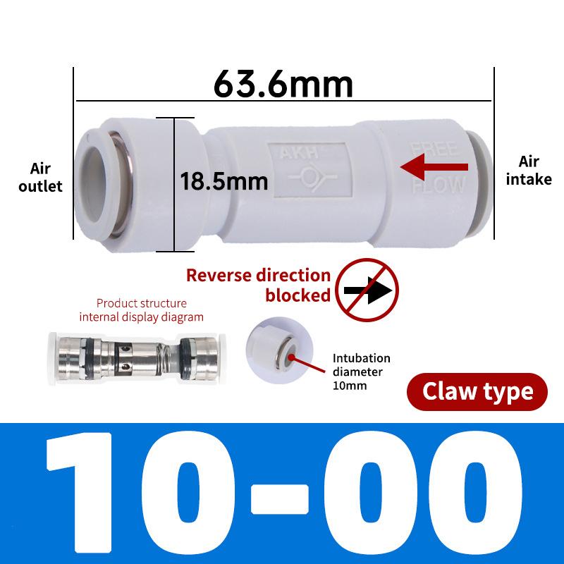 SMC Type Quick Connect Check Valve AKH04 06 08 10 12 16 00 One Way Air Flow Stop for Pneumatic Networks