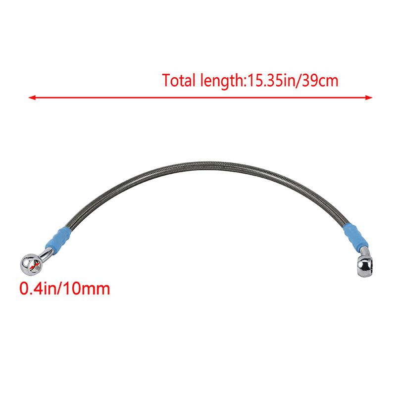 39-200cm Universal Braided Stainless Steel Motorcycle Brake Hose Line, AN3 Hydraulic Clutch Oil Pipe for ATV Dirt Pit Bike Street Racing