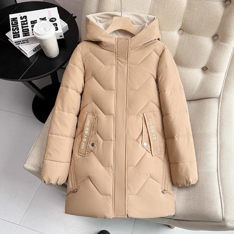 Women's Mid-Length Winter Slimming Down Jacket - Fashionable Thickened Cotton Coat