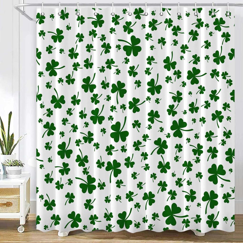 Valentine’s Shower Curtain – Romantic Watercolor Red Hearts & Cute Gnomes Design, Bathroom Decor  Perfect for Valentine’s Day