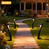 4/6/8Pcs Solar Lights 7-Shape for Garden Lawn IP65 Waterproof Pathway Landscape Lighting 6 LED Auto Dusk to Dawn Solar Ground Light
