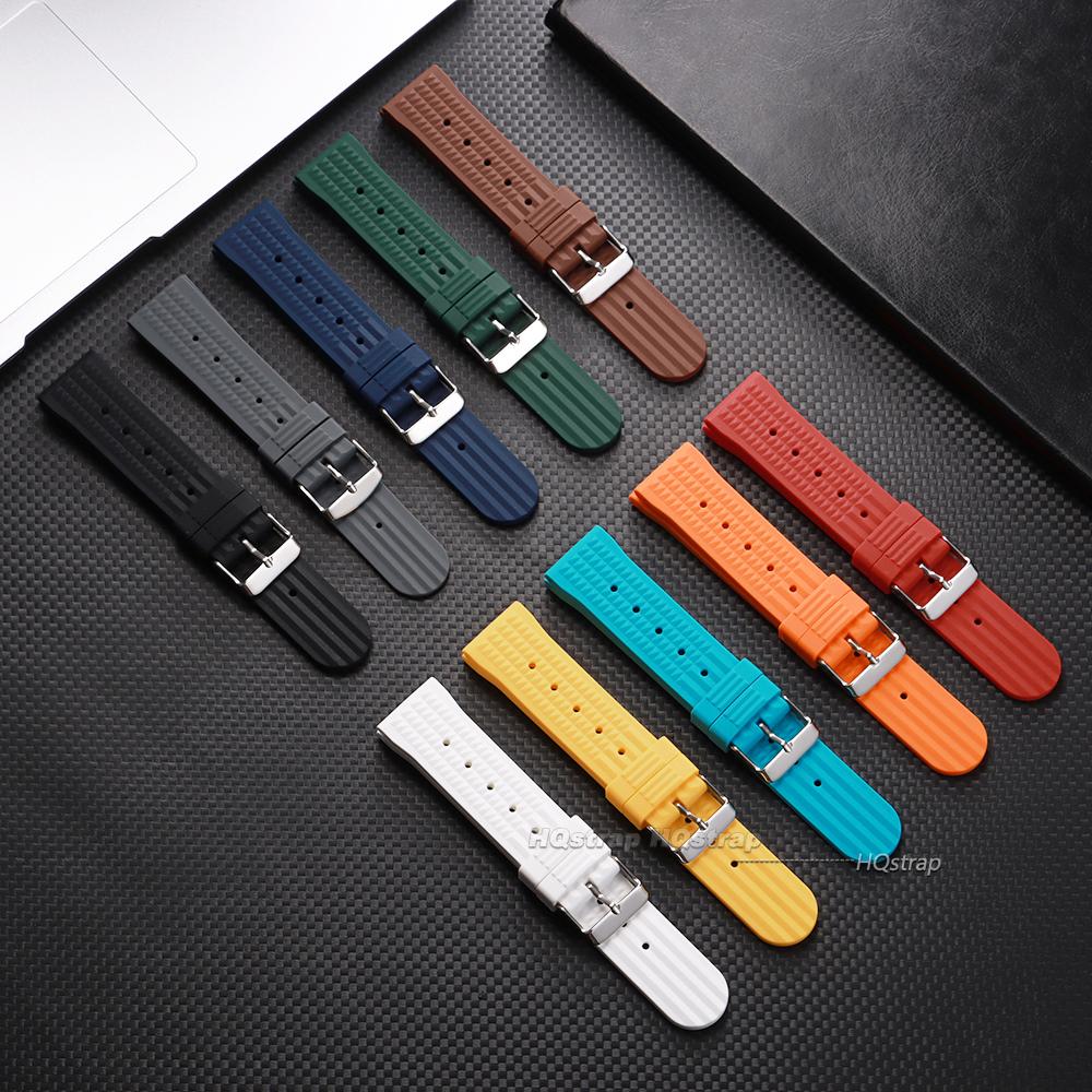 Premium Rubber Watch Band for Seiko Soft Universal 20mm 22mm Silicone Strap Replacement for Water Ghost Waterproof Watchbands