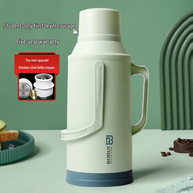 Large Capacity Insulated Water Bottle for Students and Dormitories with Retro Plastic Shell