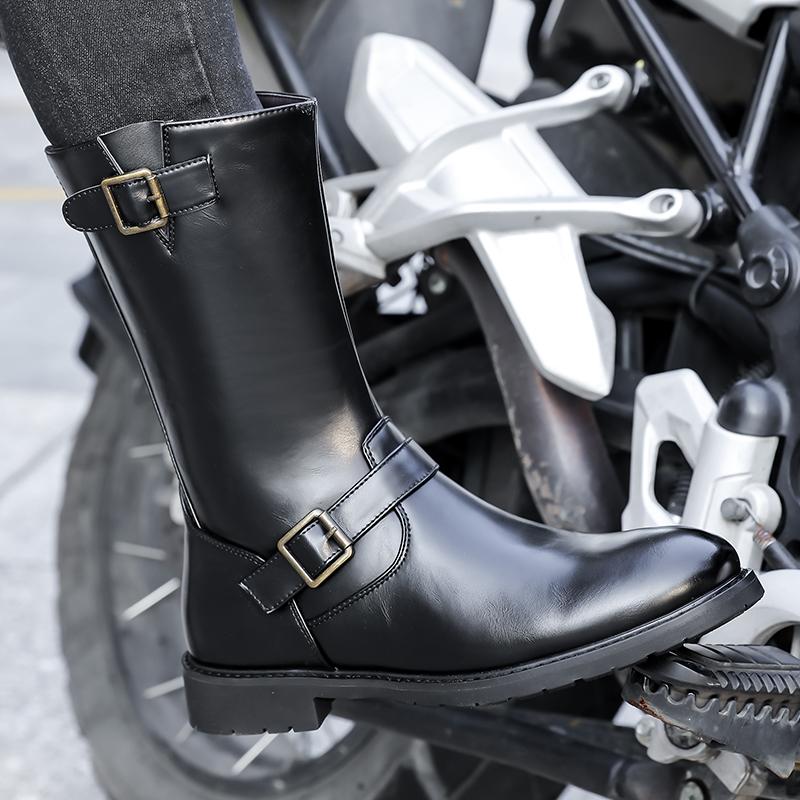 Fashion Knight Men's Boots Classic and high-quality minimalist styles Outdoor leisure street Warm quality leather shoes autumn winter