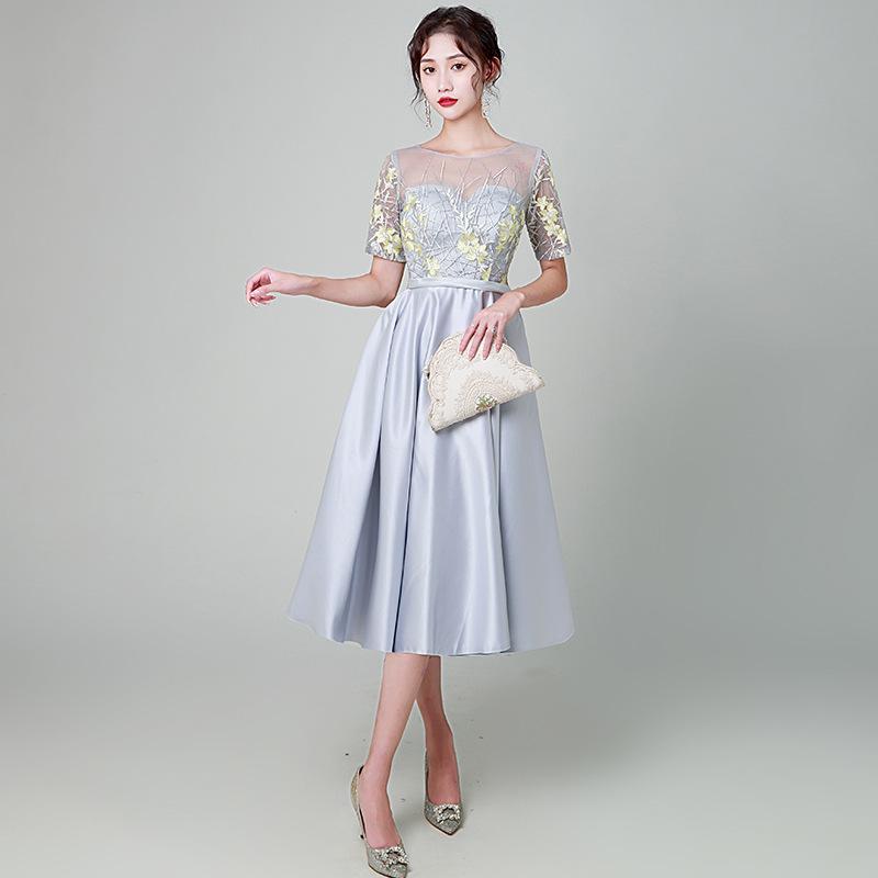 

Bridesmaid clothes New South East Asia shopee medium and long birthday can wear small dresses XS