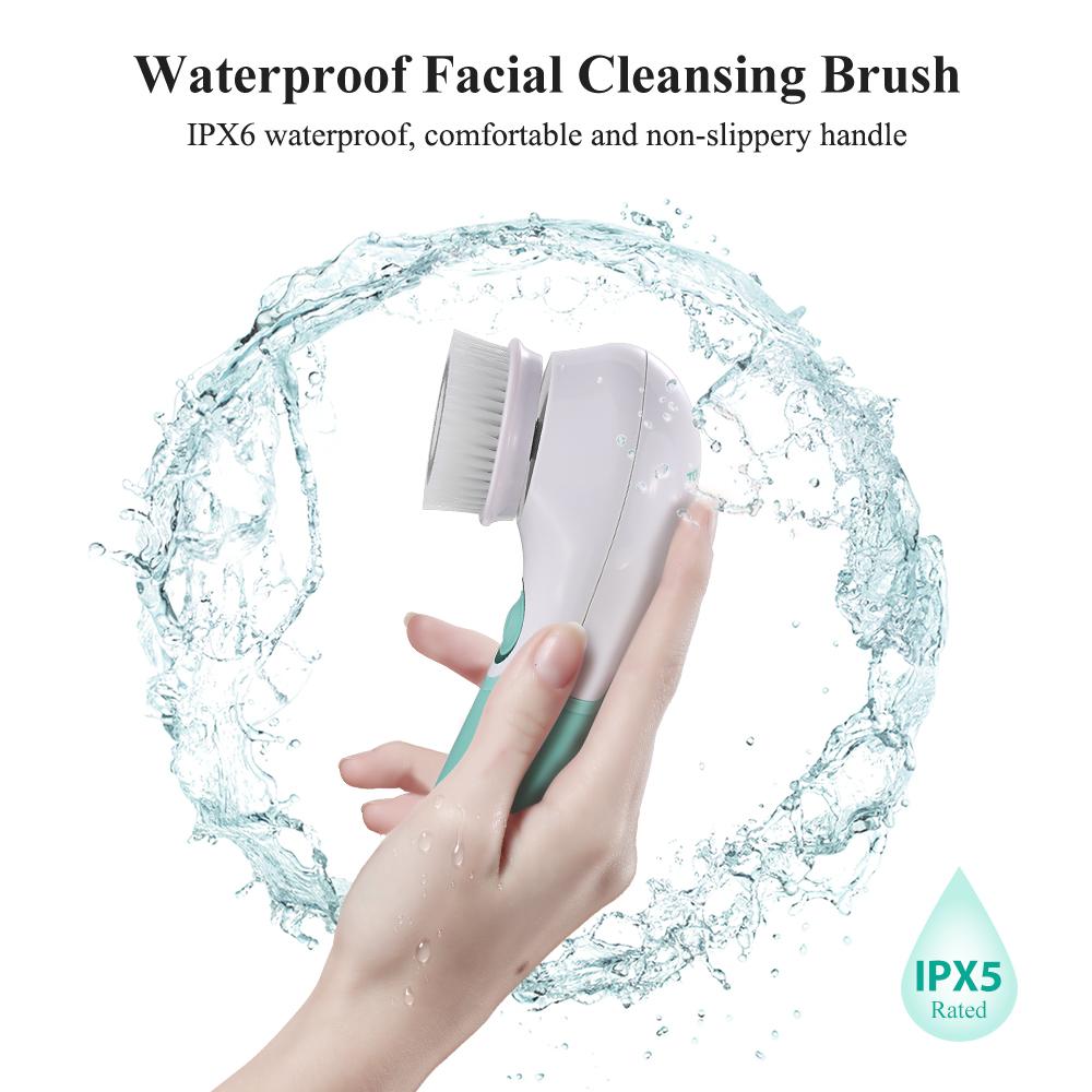 Electric Face Cleansing Brush Women Facial Exfoliating Massage Brush 2 Speeds Adjustable for Deep Cleaning Removing Blackhead