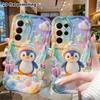 Phone Case: 2D flat, suitable for Samsung Galaxy A34 A35 M05 M06 S20 S22 S21 FE Plus 5G protective case, cute little snow penguin, perfect Christmas a