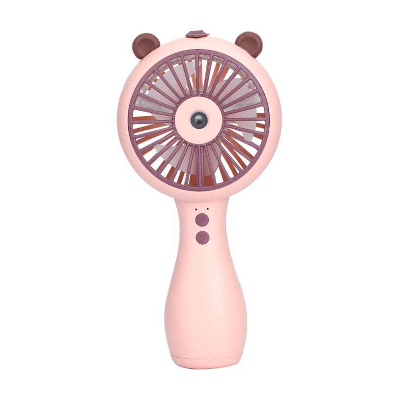 

Портативный ручной вентилятор для распыления воды, охлаждающий персональный мини-вентилятор, 3 скорости, 2 режима, распыляющий водяной вентилятор, перезаряжаемый через USB для кемпинга и путешествий A розовый