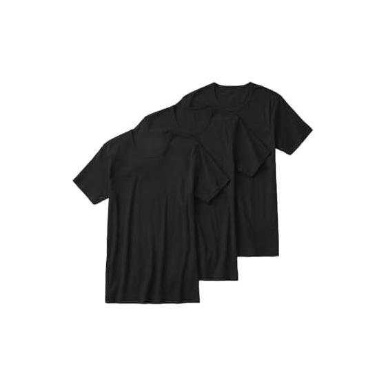 GUNZE Inner Tops Gunze Basic 3-Piece Set Skin-friendly 100% Cotton Crew Neck T-Shirt GM00133 Men s