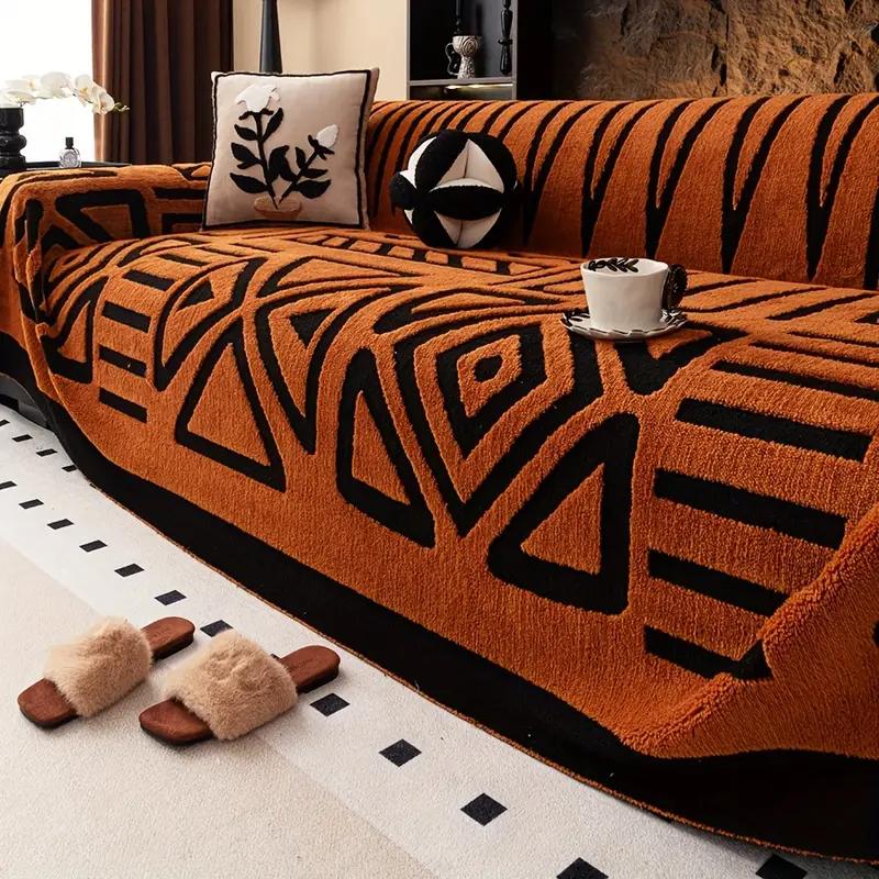 

Новый чехол для дивана в стиле бохо, подходит для домашних животных, бархатный чехол для дивана, подходит для кресел, двухместных диванов, трехместных диванов, комбинированных диванов 180*260cm оранжевый