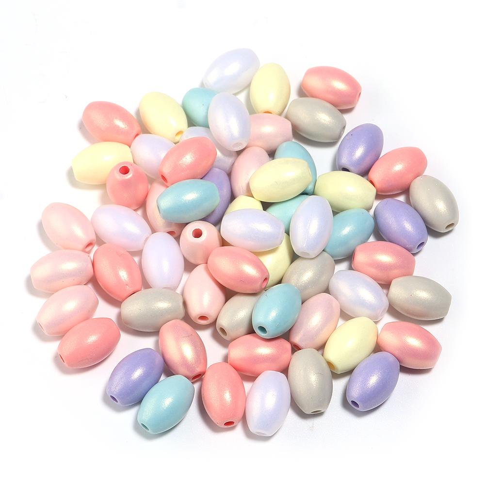 100pcs Acrylic Beads Mixed Macaron Color Star Heart Pumpkin Shape Loose Beads For Jewelry Making DIY Bracelets Keychain Supplies