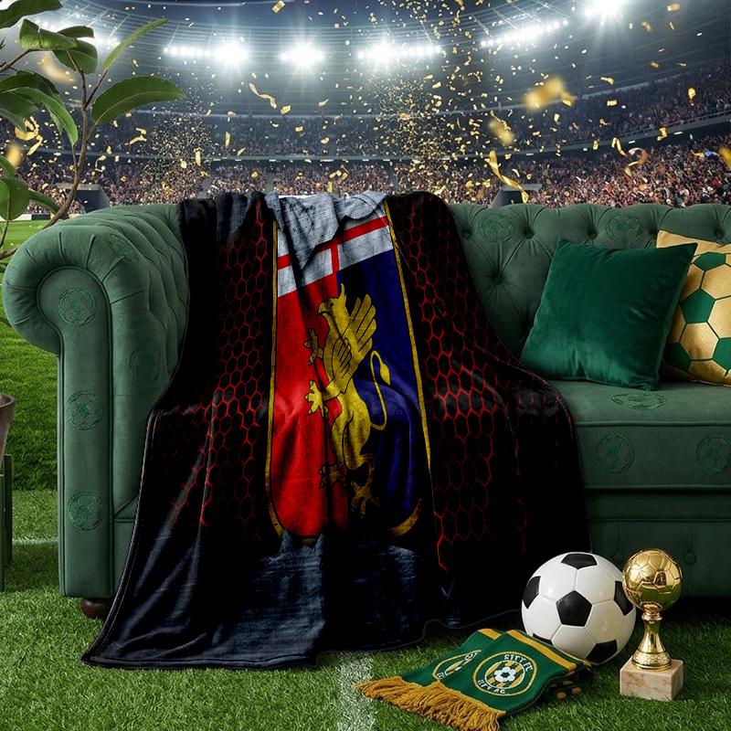 Löwen Schild Genua Decken Flanelldecken Plüsch für Sofa Bett Geschenke für Männer Frauen Reise Picknickdecke Weihnachts-Fan-Geschenke