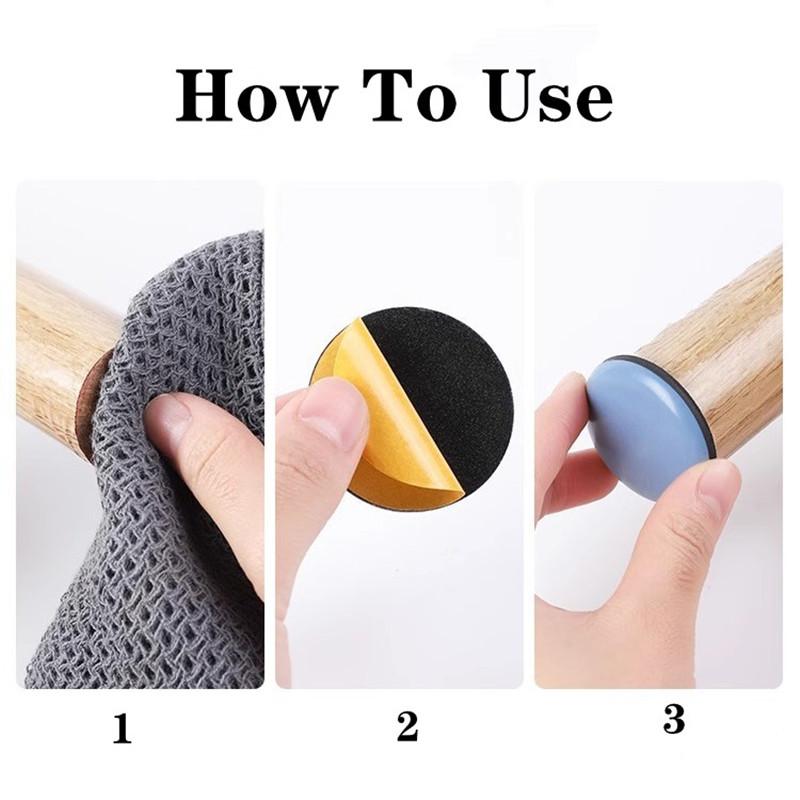 4/8Pcs Self-Adhesive Furniture Glides Stick-on Chair Leg Slider Bumper Pad Floor Protector for Table Sofa Carpet Tile Hardwood