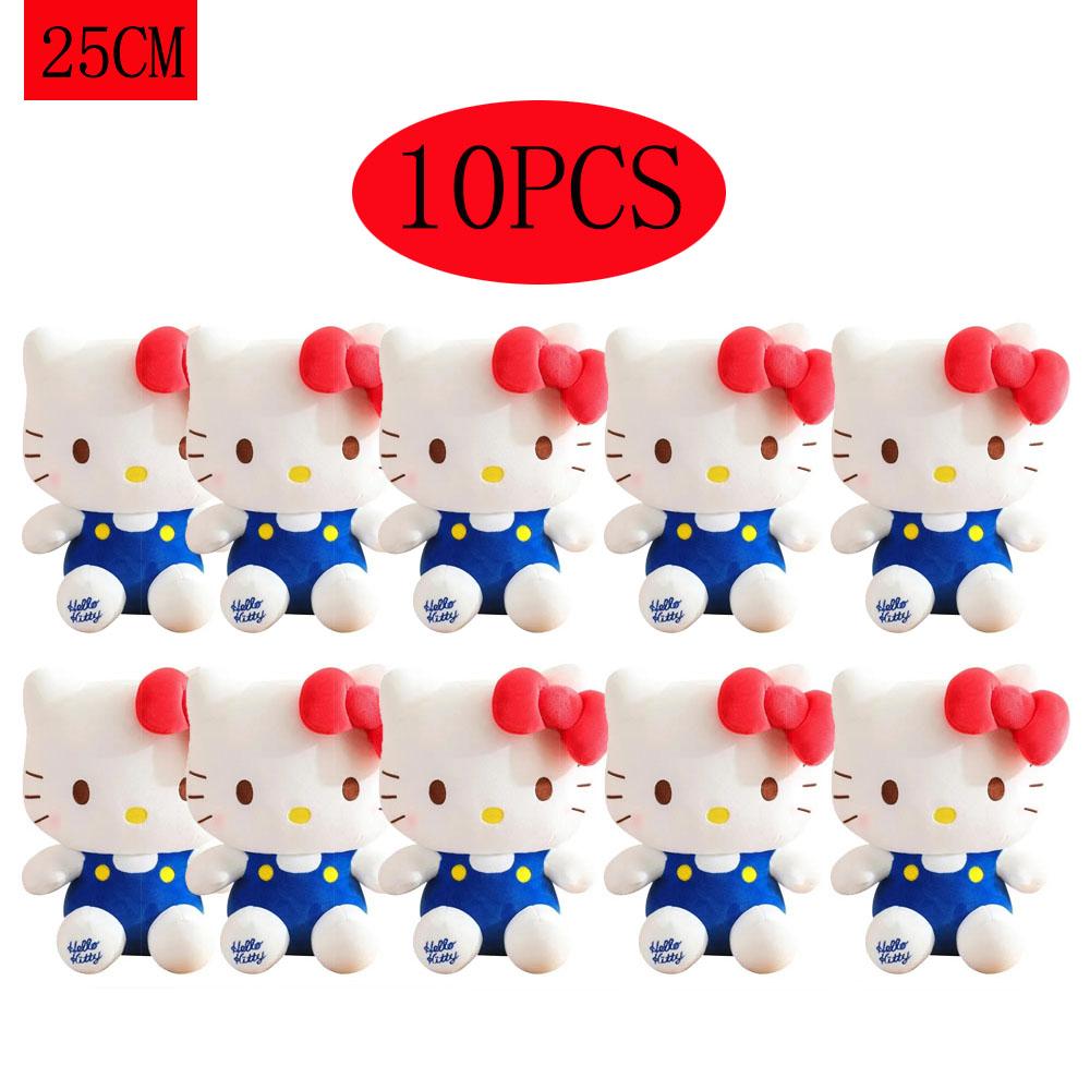 @@@6 style 23-35CM Anime Hello Kitty Stuffed Toys Plushier Soft Pillow Birthday Gifts For Girls Kawaii Hello Kitty Plush Dolls