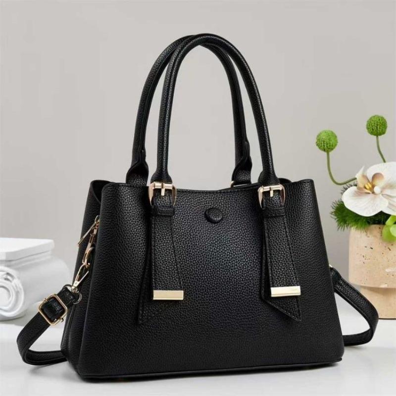 Simple Women's Handbag, Solid Color, Large Capacity Women's Shoulder Bag, Multi Compartment Storage Suitable for Women's Holiday Gifts