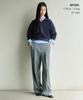 MUSINSA STANDARD WOMAN Women'S Low Waist Deep Tuck Wide Hidden Banding Slacks [Melange Gray]