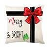 45X45Cm New Christmas Printed Detachable Cushion Pillow Cover Square Bedhead Living Room Sofa Cushion Cover