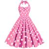 Polka Dot Retro 50s Hepburn Style Waist-Cinched Dress