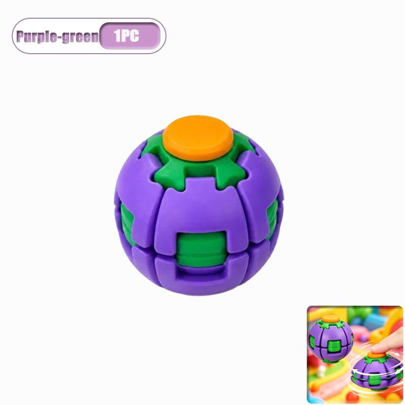 1-4Pcs Press Spin Transform Stress Ball Dual Mode Squeeze And Rotate Fidget Toy Silent Gyro Desk Calm For Office Study