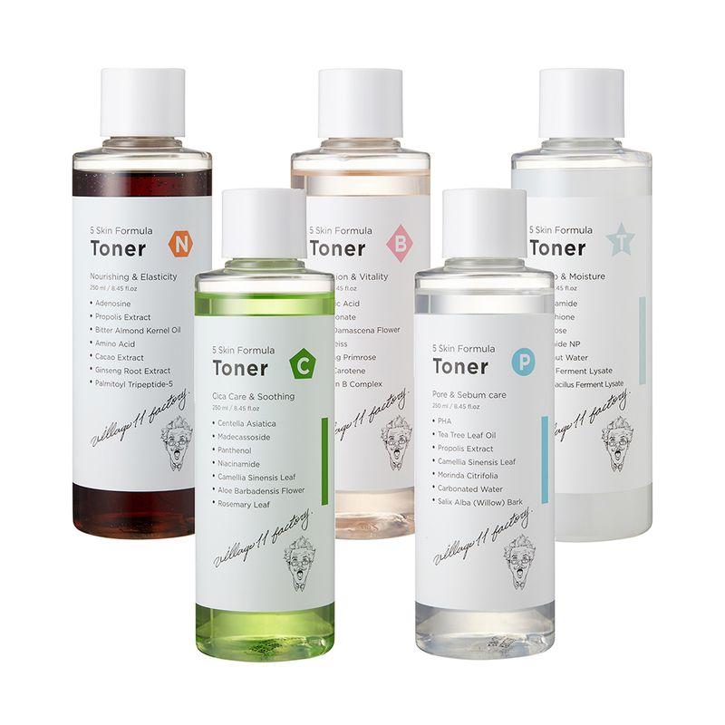 [2 Pack] 5 Skin Formula Daily Alphabet Toner 250ml (Select 2 from 5 types) Be Skin Formula Toner