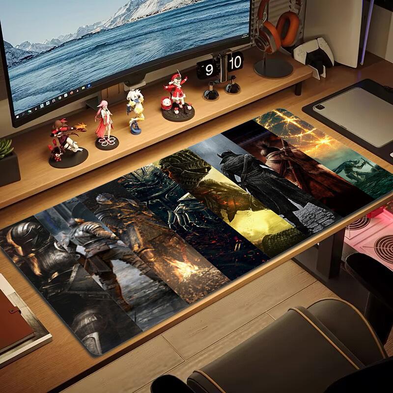 DARK SOULS Color Mouse Pad Large Gaming Table Cushion Non-slip Laptop Tablet Big Mousepad XXL Mat Mini PC Playmat With Lock edge