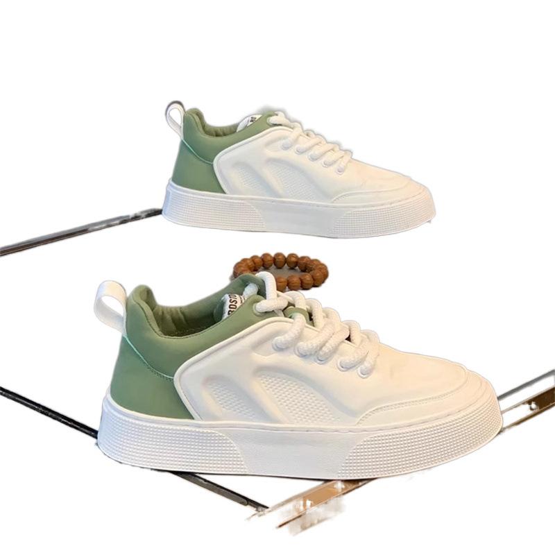 Herbst Freizeit Niedrige Schnürschuhe Weiche Sohle Leichte Kleine Weiße Board-Schuhe Schnürung Sportlich Persönlichkeit