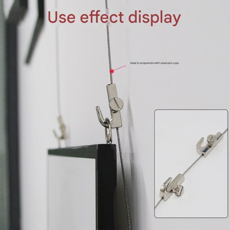 Adjustable Metal Picture Rail Hooks For Gallery Art Hanging Easy Installation Painting Accessories Hangers