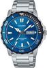 Casio Standard Quartz 10 ATM Water Overseas Model Men's Watch, Resistant, Blue, MTD-125D-2A1V, [Used]
