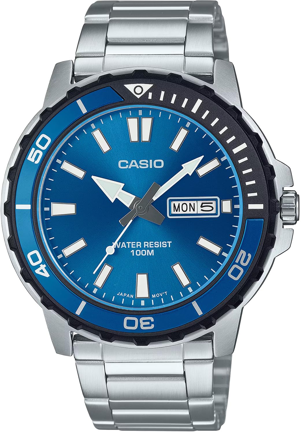 

Мужские кварцевые часы Casio Standard, водонепроницаемость 10 АТМ, синие, MTD-125D-2A1V, модель для зарубежного рынка [параллельный импорт]