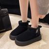 Winter new short snow boots women's platform short boots women's velvet thermal cotton boots