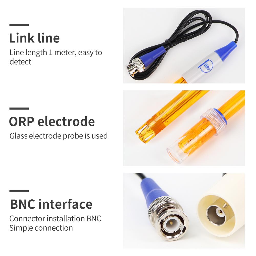 PH/ORP Composite Electrode Probe BNC Connector 0-14 pH/- ±1999mV for Laboratory Experimental Aquarium Hydroponic Water Analyzer