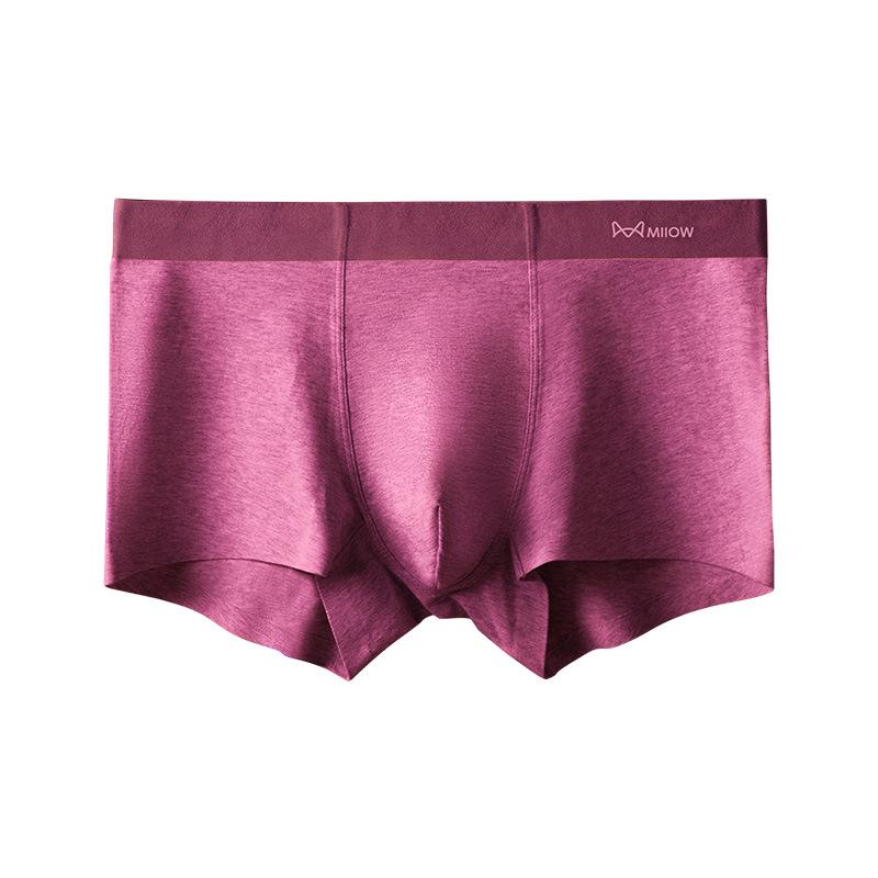 

1 шт. Мужское нижнее белье однотонные боксеры для осени и зимы мягкие дышащие и бесшовные боксеры-слипы L розы красного