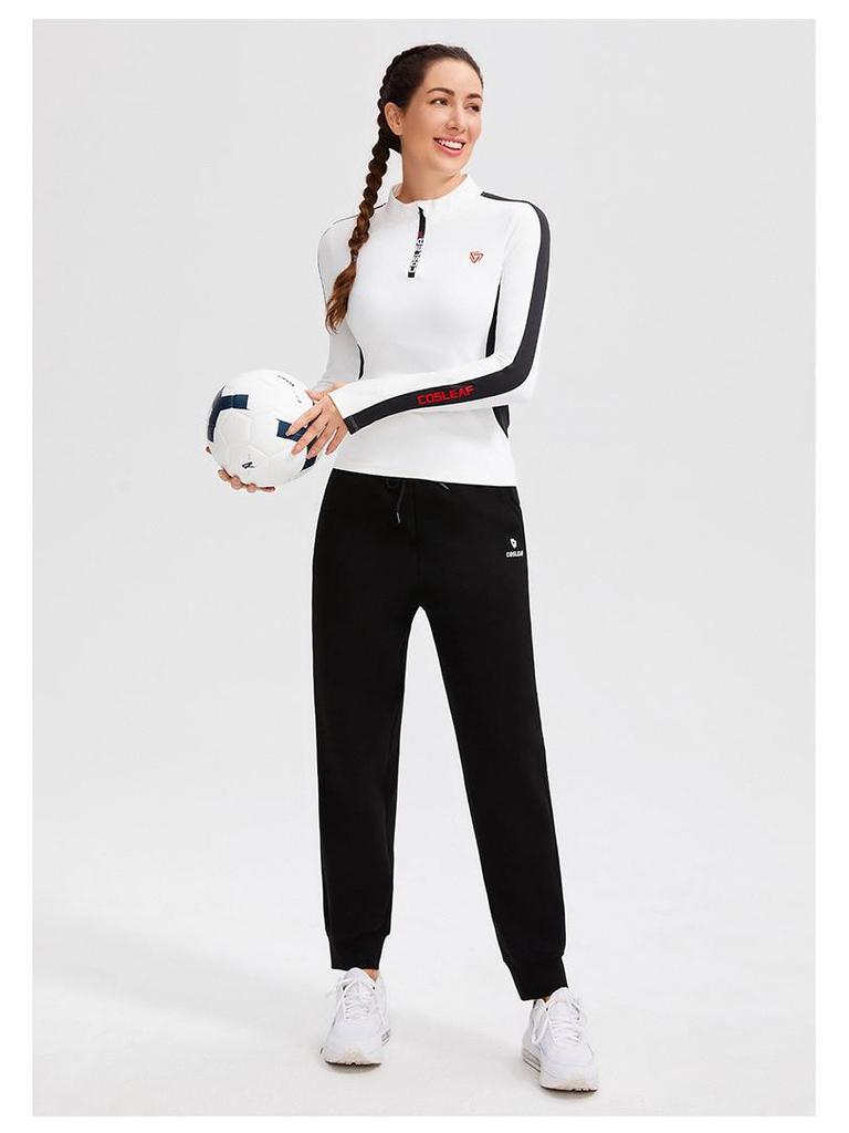 Women's Quick-Dry Long Sleeve Half-Zip Color Block Running Top