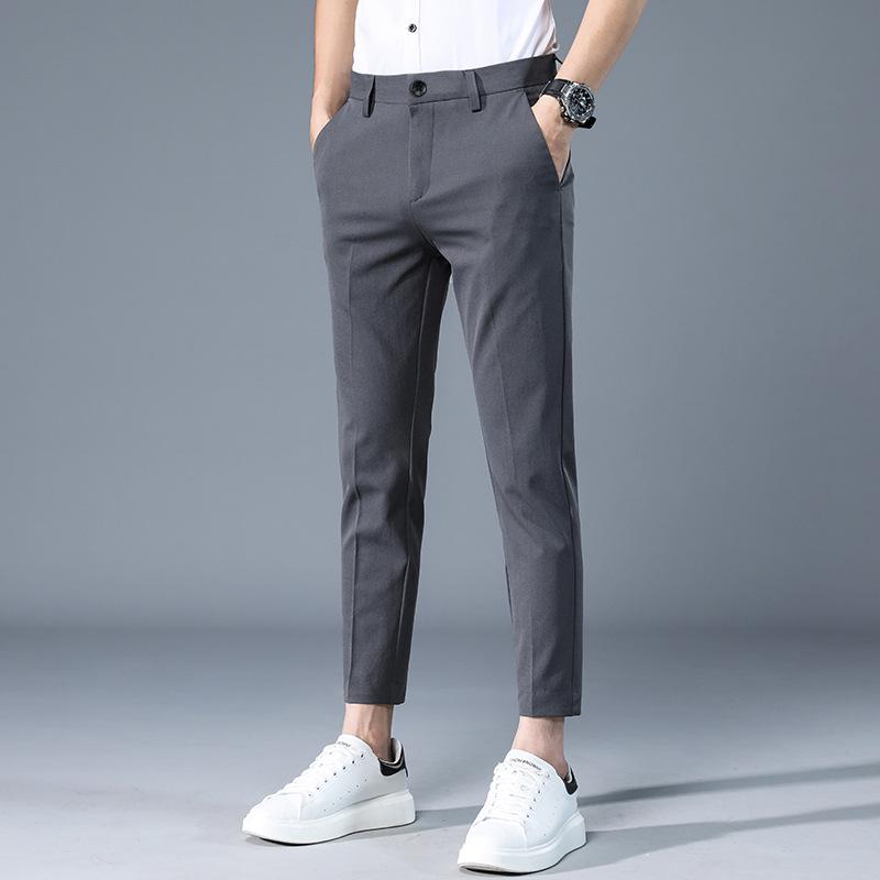 

Мужские летние облегающие зауженные брюки с высококачественной глажкой 27