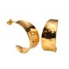 2022 High-Polished Stainless Steel 18K Gold Statement Large C Earrings for Women