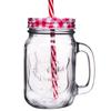Słoik Kubek Pokrywka Słomka Szklanka na Napoje Wodę Lemoniadę