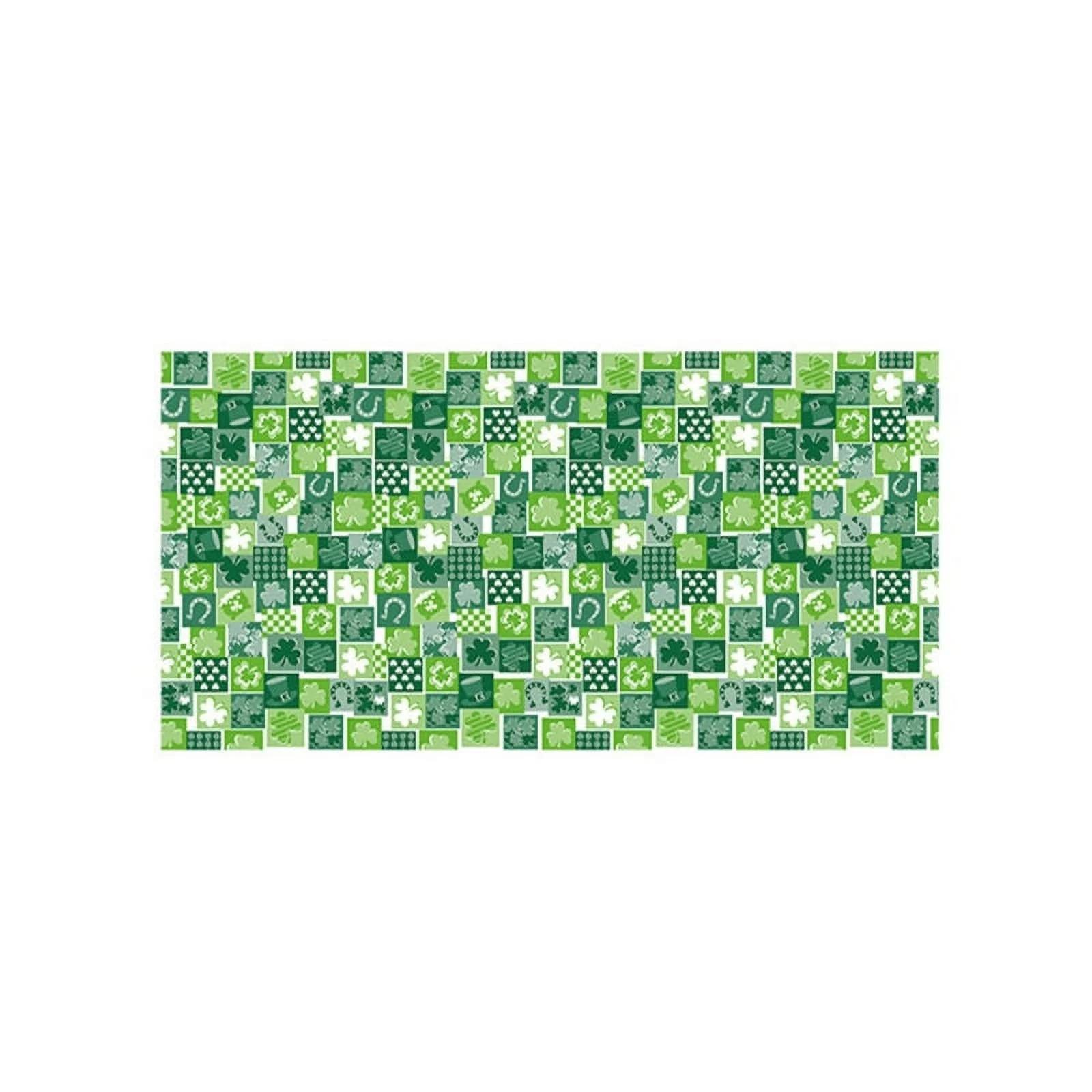 

Rectangle St. Patrick s Day Tablecloth,Green Irish Table Cloth, And Washable Holiday Table Cover For Party Kitchen Dining Room One Size
