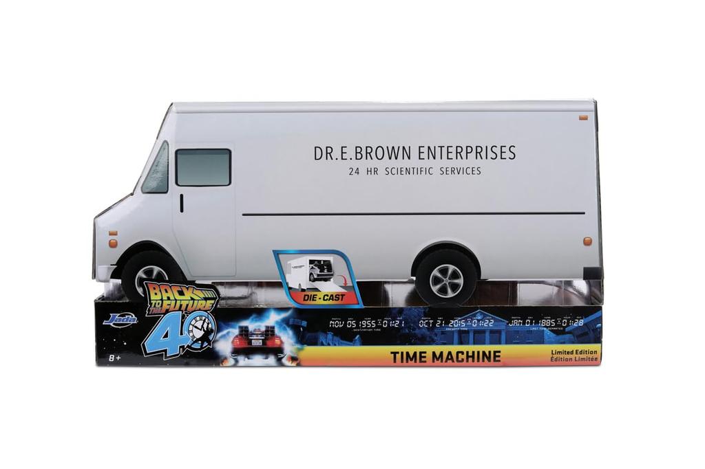 Kyosho Jada Toys Hollywood Rides Back To the Future Series Scale Back To the Future Time Machine with 40th Brown Truck Package Completed Figure