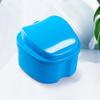 Dentures Case Portable Soaking Denture Bath Box with Strainer Basket Invisible Brace Retainer Mouth Guard Dental Aligner Container Holder