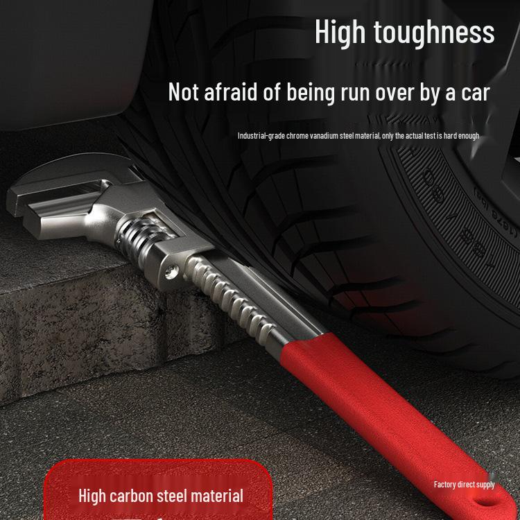 Delixi Multi-Function Adjustable Wrench with Large Opening and Thickened Jaw