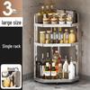 Miflame Stainless Steel 3-Tier Corner Spice Rack