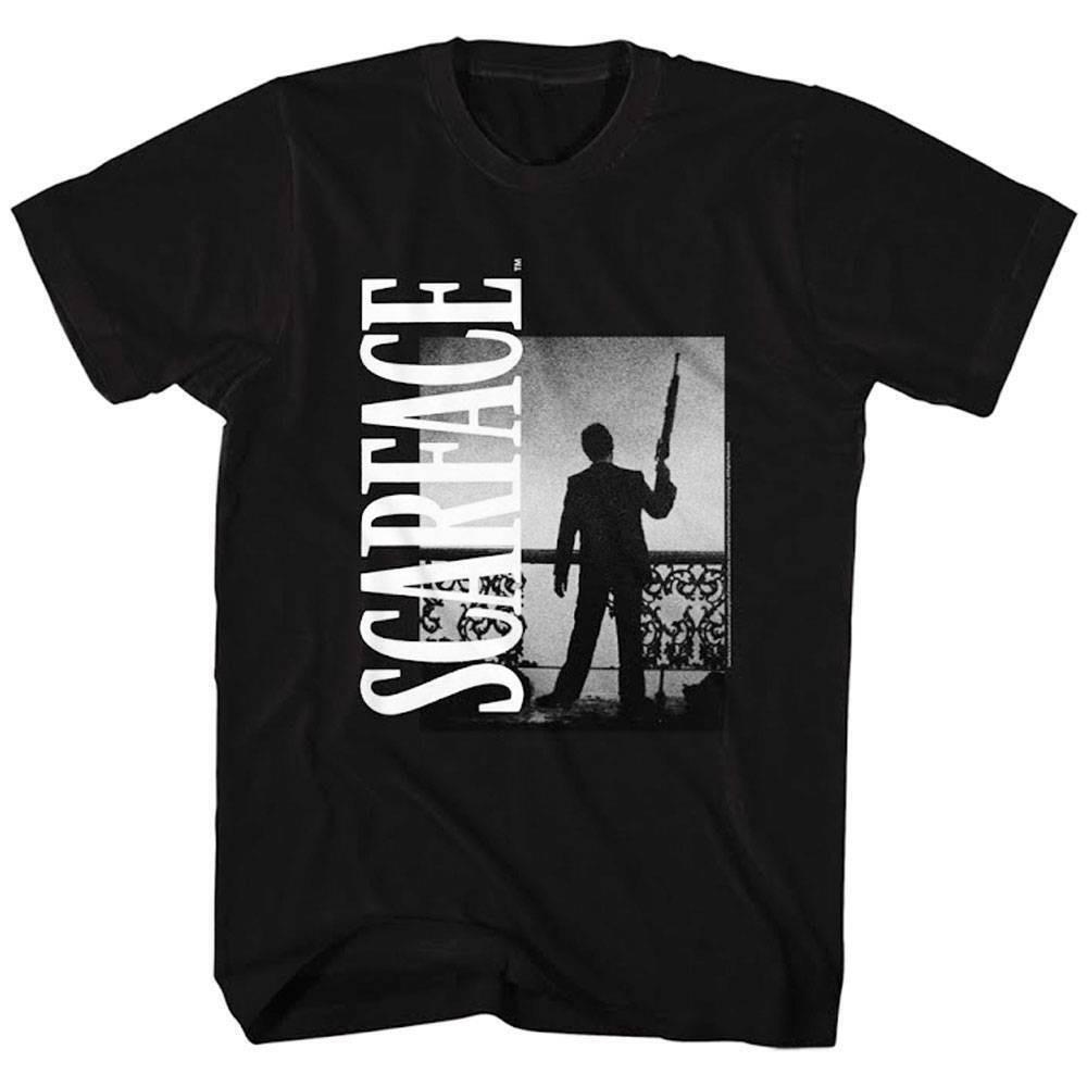 Scarface Silhouette on Balcony Men T Shirt S