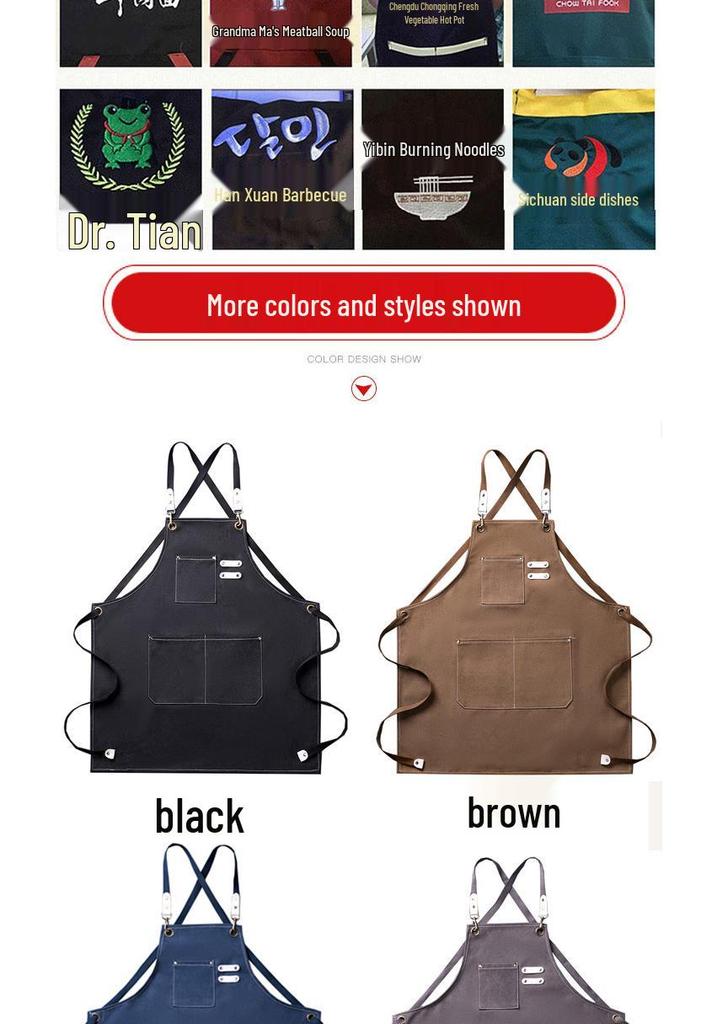 Durable Canvas Apron for Cooking, Woodworking & Gardening