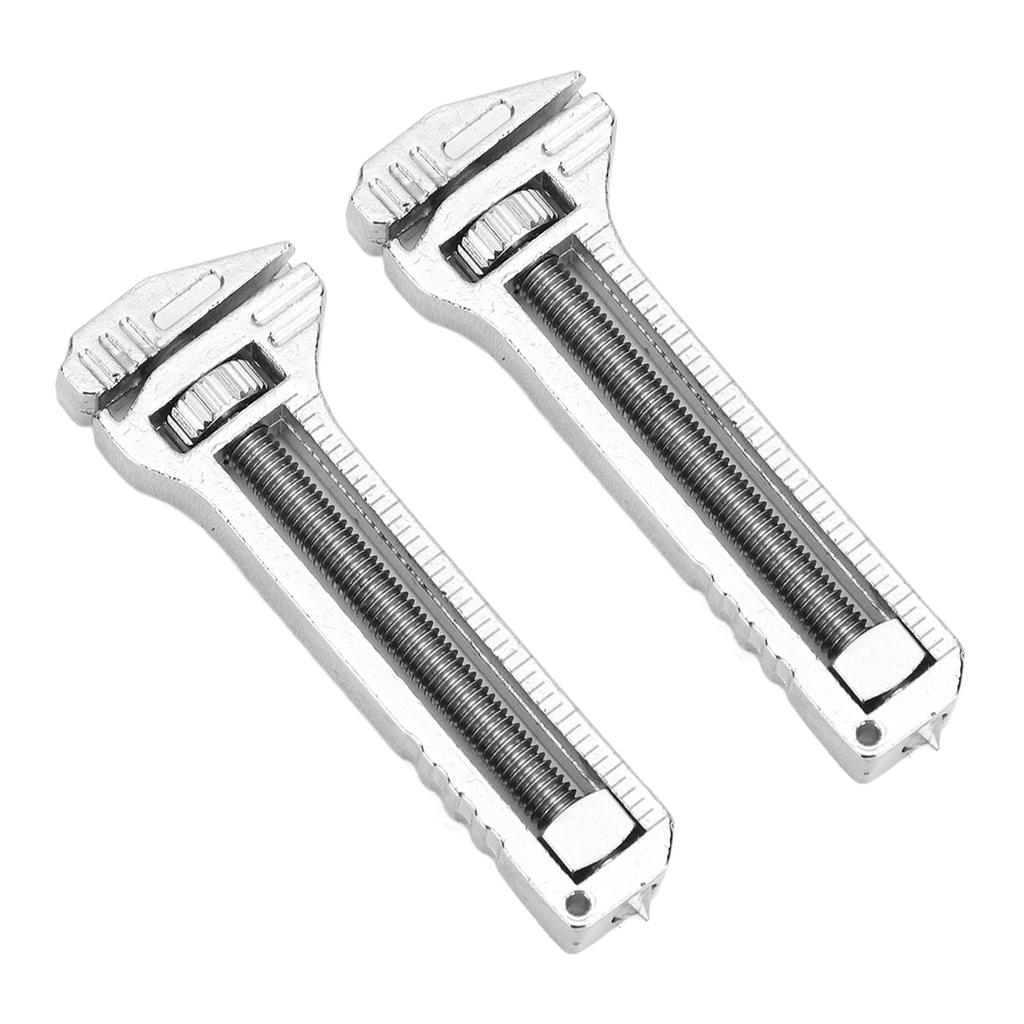 2PCS Mini Multitool Wrench Adjustable Compact Multifunctional Bottle Opener Wrench for Everyday