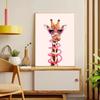 Fashion Giraffe Zebra Flamingo Party Pink Poster Animals Wall Art Canvas Painting Posters for Living Room Modern Home Decor