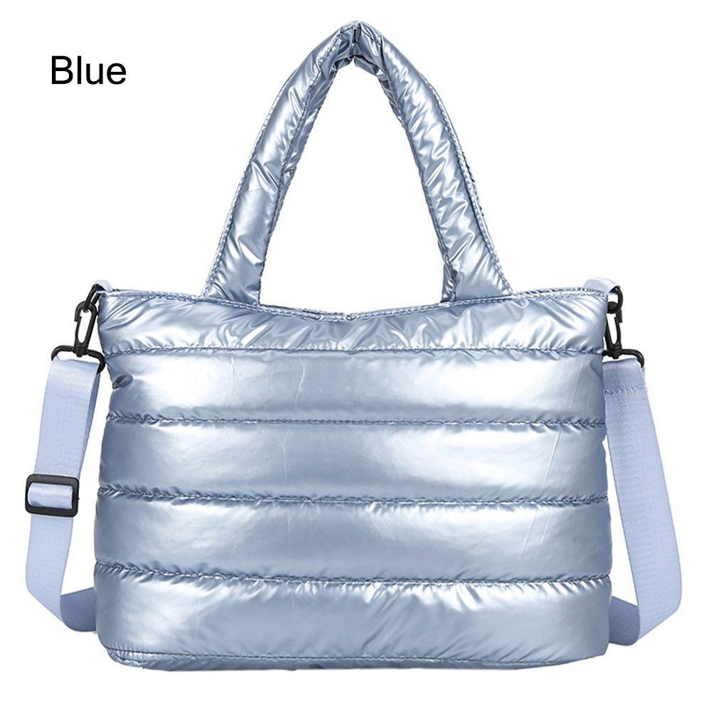 Travel Down Padding for Office Lightweight Puffer Tote Bag Shoulder Bag Quilted Puffy Handbag Down Cotton Padded