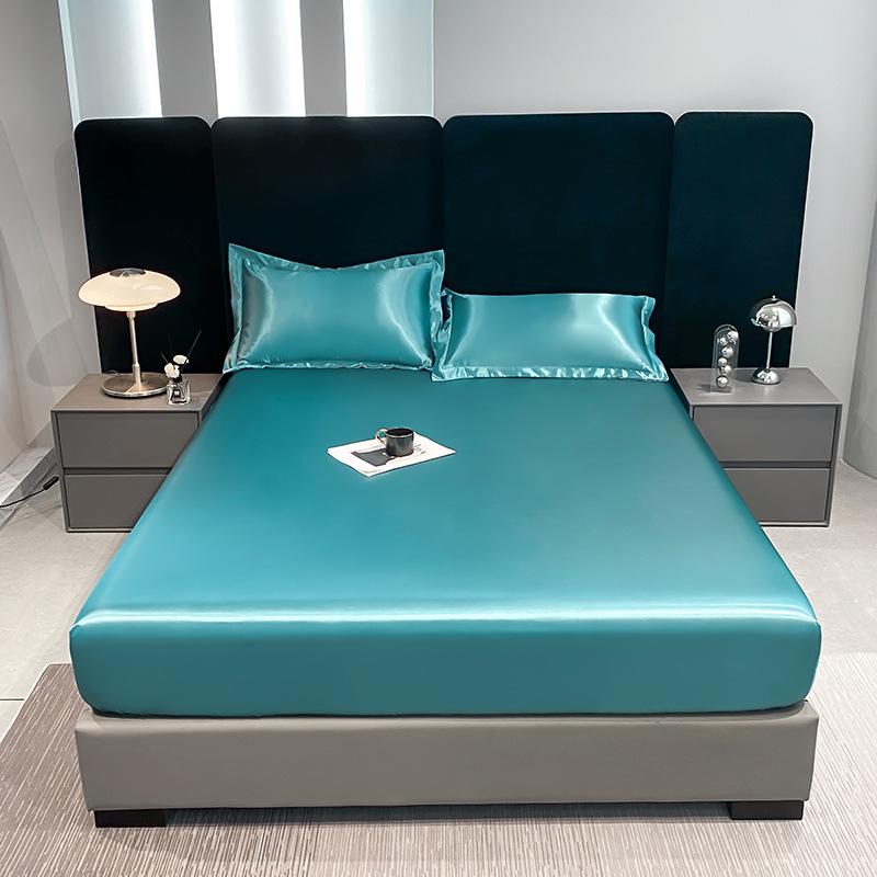 Cross-border Washed Silk Mattress Bamboo Fiber Waterproof Mattress Urine Barrier Non-slip Fixed Fully Enclosed Mattress Protective Cover